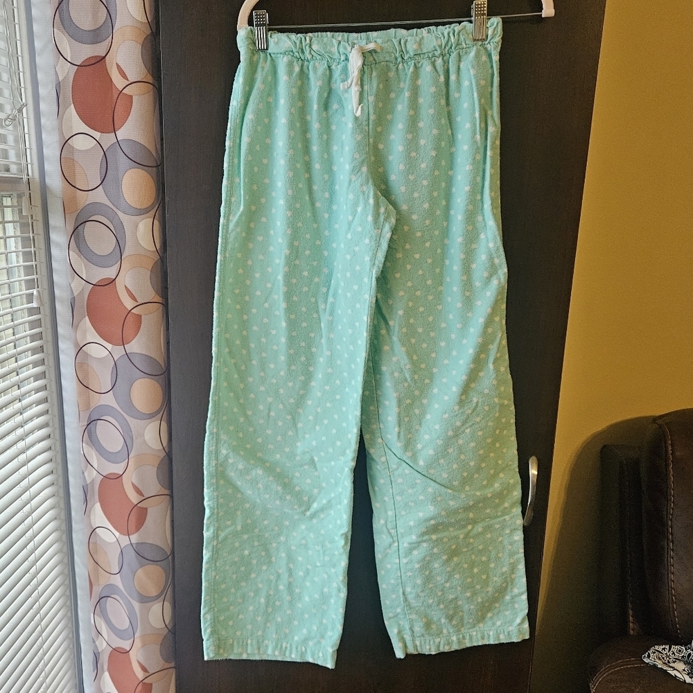Forever 21 Light Blue And White Polka Dot Pajama Bottoms